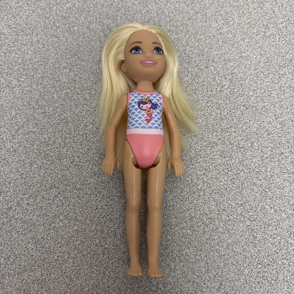 Lot 3 Barbie Beach Club Chelsea Friends Dolls Swimsuits, Camper, Mermaid, Floral